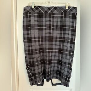 Torrid grey plaid pencil skirt